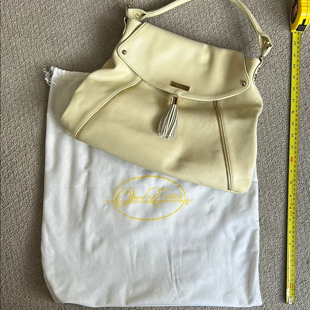 •ONNA EHRLICH• Cream Colored Shoulder Bag - Picture 10 of 12